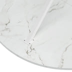 Table à manger ronde à pieds croisés, 47,24 po, style moderne
