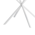 Table à manger ronde à pieds croisés, 47,24 po, style moderne