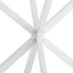 Table à manger ronde à pieds croisés, 47,24 po, style moderne