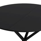 Table à manger ronde à pieds croisés, 47,24 po, style moderne