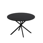 Table à manger ronde à pieds croisés, 47,24 po, style moderne