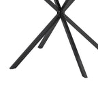 Table à manger ronde à pieds croisés, 47,24 po, style moderne