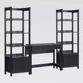 Saracina Home 3pc Transitional Writing Desk with 2 Narrow Bookcases