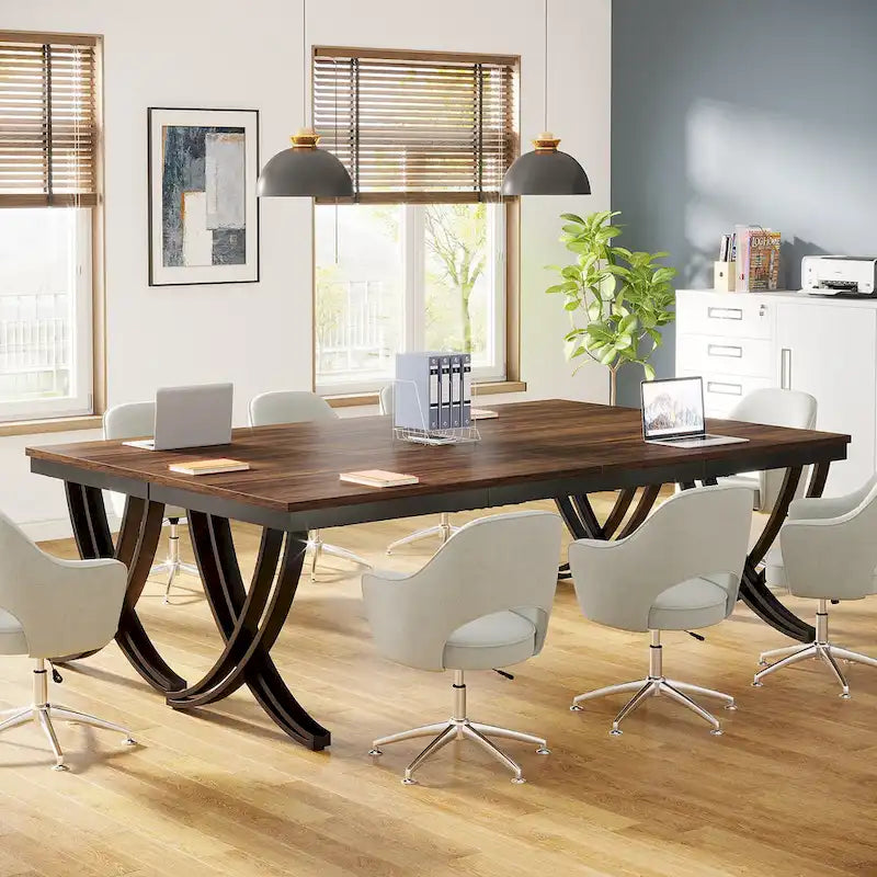 6.5FT Rectangular Conference Meeting Seminar Table for 6-8 People