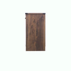 Brunei Contemporary Dark Walnut Wood Four-Door Credenza File Cabinet
