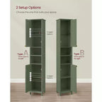 Meuble colonne de salle de bain avec lumières, Meuble de rangement de salle de bain fin, Armoire étroite autoportante avec étagères réglables, pour petits espaces, Moderne