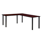Bureau en L Kee 66 avec retour 42, beige/noir