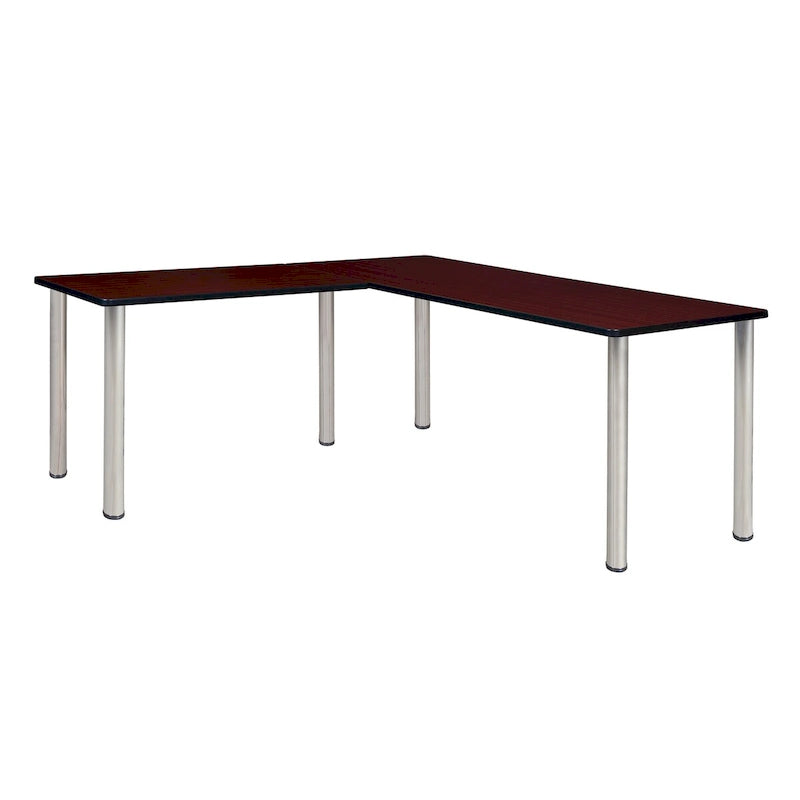 Bureau en L Kee 66 avec retour 42, beige/noir
