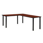 Bureau en L Kee 66 avec retour 42, beige/noir