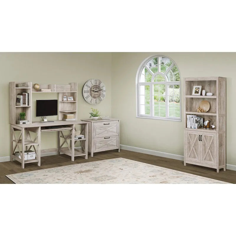 Saint Birch Honduras Washed Gray 2-drawer Lateral Filing Cabinet
