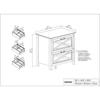 Saint Birch Honduras Washed Gray 2-drawer Lateral Filing Cabinet