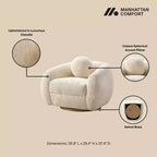 Ensemble Manhattan Comfort Tribeca de 2 pièces : canapé et fauteuil d'appoint rembourrés en chenille de 85,8 po