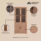 Lot de 3 bibliothèques Jodie Manhattan Comfort de 171,7 cm avec 6 étagères réglables