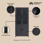 Lot de 3 bibliothèques Jodie Manhattan Comfort de 171,7 cm avec 6 étagères réglables