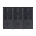 Manhattan Comfort Set of 3 67.6" Jodie Bookcases with 6 Adjustable Shelves