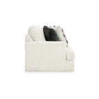 Henly 96 Inch Sofa, Oversized, 4 Accent Pillows, Soft White Polyester