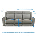 Roundhill Furniture Wesley Transitional Manual Reclining Sofa, Gray