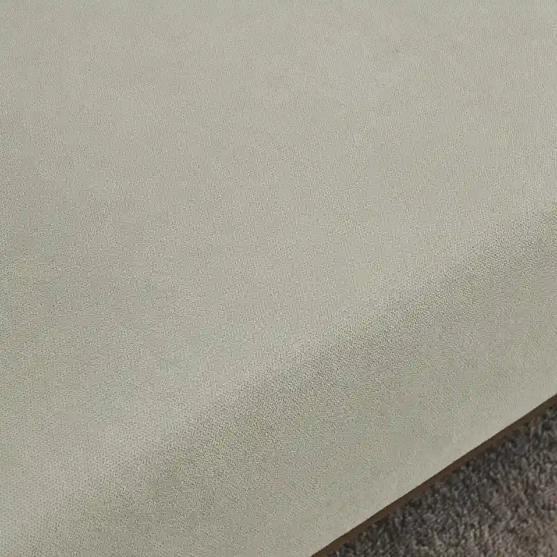 3-Seat Sofa with Stainless Steel Trim,Linen Fabric Couch,w/Metal Legs,for Living Room,Apartment,Office