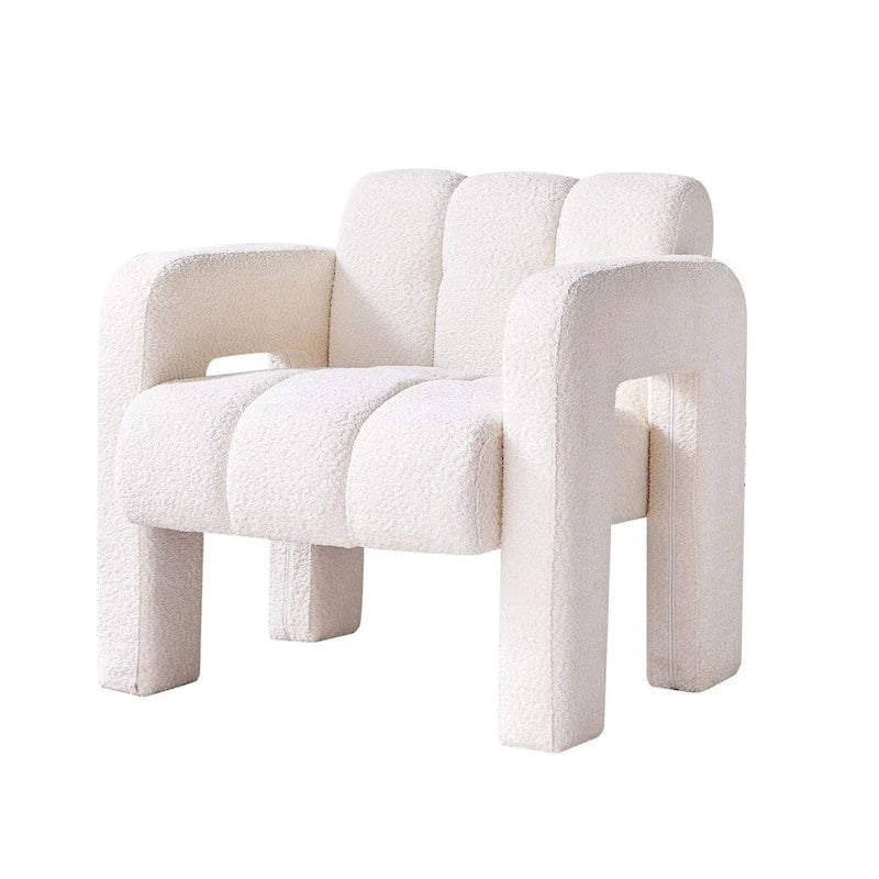 31.10 Wide Boucle Upholstered Accent Chair for Living Room
