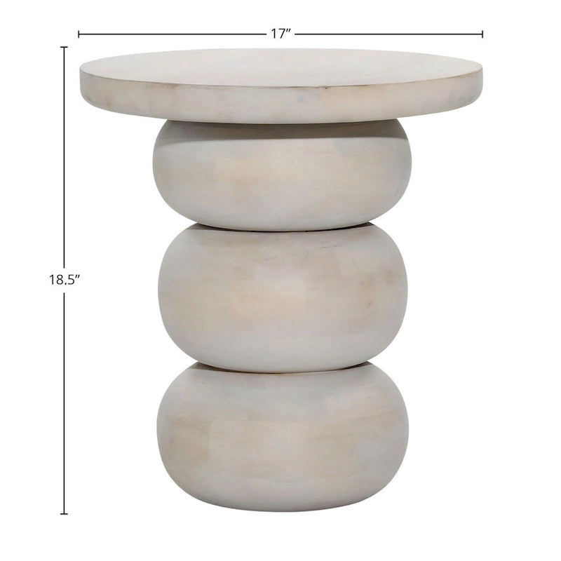 Danacruz Mango End Table, White