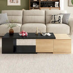 Table basse extensible avec 2 tiroirs de rangement
