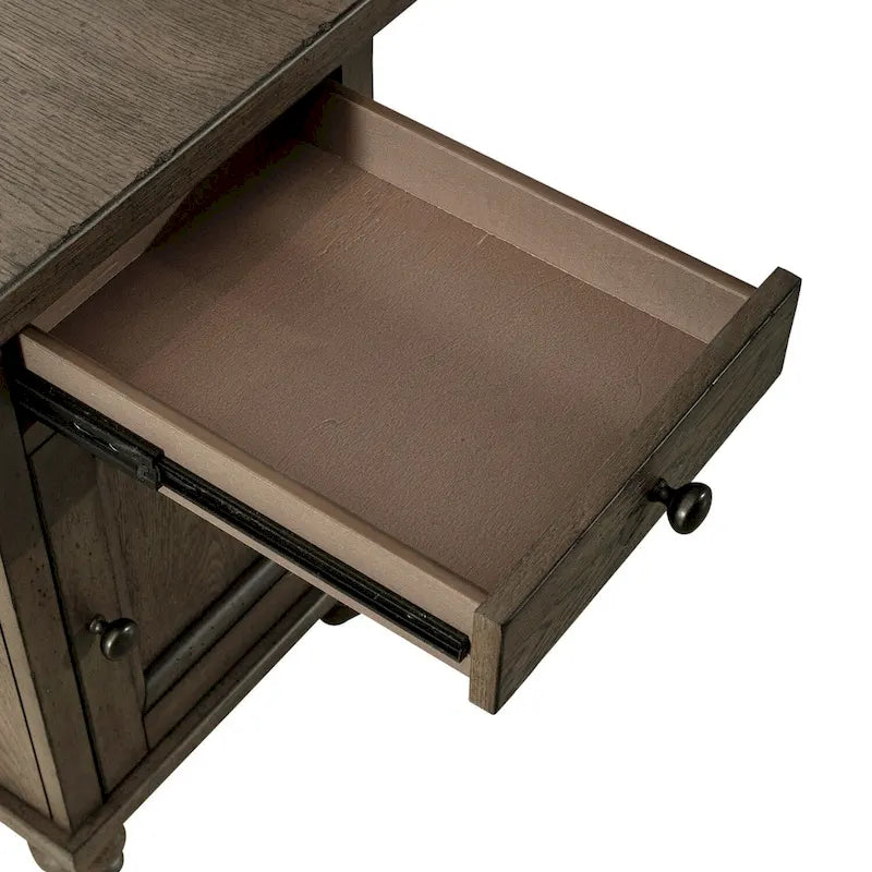 Americana Farmhouse Dusty Taupe Chairside Table
