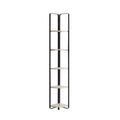 miBasics 71" Naija Corner Bookcase Minimalist 5 Shelves with Textured Shelves