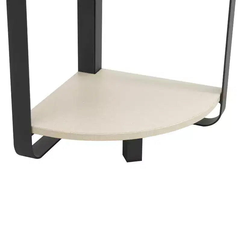 miBasics 71" Étagère d'angle Naija Minimaliste à 5 niveaux avec tablettes texturées