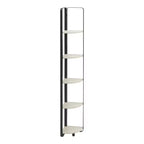 miBasics 71" Étagère d'angle Naija Minimaliste à 5 niveaux avec tablettes texturées