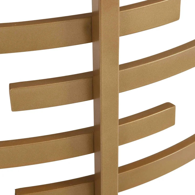 Table basse ronde de 32,48 po avec plateau en pierre frittée et cadre en métal robuste, table basse moderne pour salon