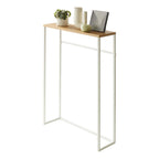 Yamazaki Home Narrow Entryway Console Table, Steel, Holds 11 lbs - L 7.28 x W 23.62 x H 31.69 inches