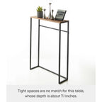 Console de table étroite Yamazaki Home, Acier, Charge max. 5 kg - L 18,5 x l 60 x H 80,5 cm