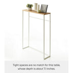 Console de table étroite Yamazaki Home, Acier, Charge max. 5 kg - L 18,5 x l 60 x H 80,5 cm