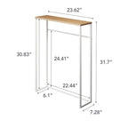 Console de table étroite Yamazaki Home, Acier, Charge max. 5 kg - L 18,5 x l 60 x H 80,5 cm