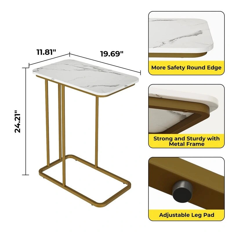 Small End Table for Living Room, Bedside Table/Nightstand/Coffee Table for Couch, Sofa Table for Bedroom