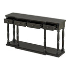 Retro Console Table with 4 Front Facing Storage Drawers and 1 Shelf