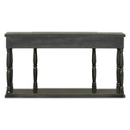Retro Console Table with 4 Front Facing Storage Drawers and 1 Shelf