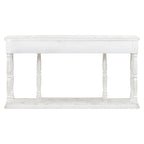 Retro Console Table with 4 Front Facing Storage Drawers and 1 Shelf
