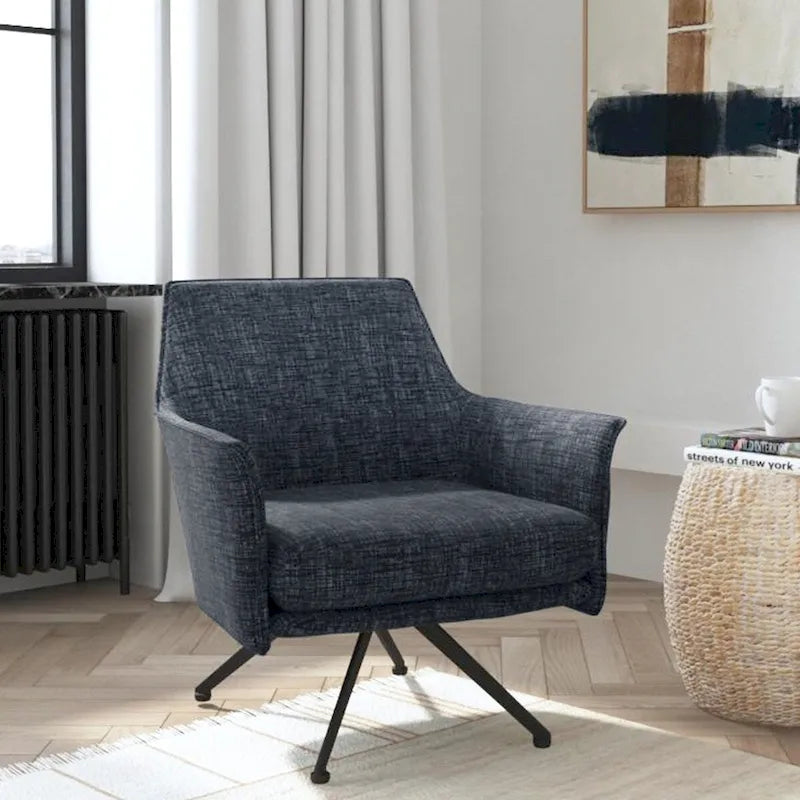 Fauteuil pivotant rembourré Aura par East at Main - 29.5x28.5x31