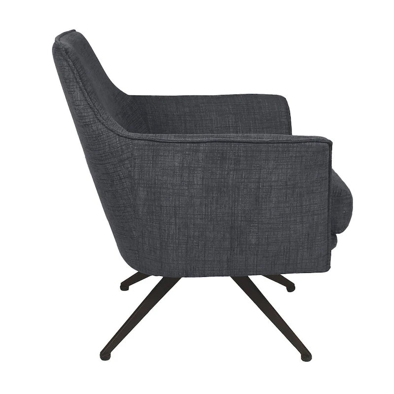 Fauteuil pivotant rembourré Aura par East at Main - 29.5x28.5x31