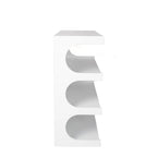 Étagère à Livres et Table Basse Multifonctionnelle à 4 Niveaux Blanche, Étagère à Livres au Sol Créative, Étagères de Rangement Organiseur Minimaliste