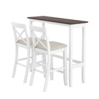 3PCS Rectangular Wood Bar Dining Set