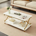 Modern 3-piece Coffee Table, Sofa Table & 1-drawer Nightstand Set of 2(Brown/Black/White)