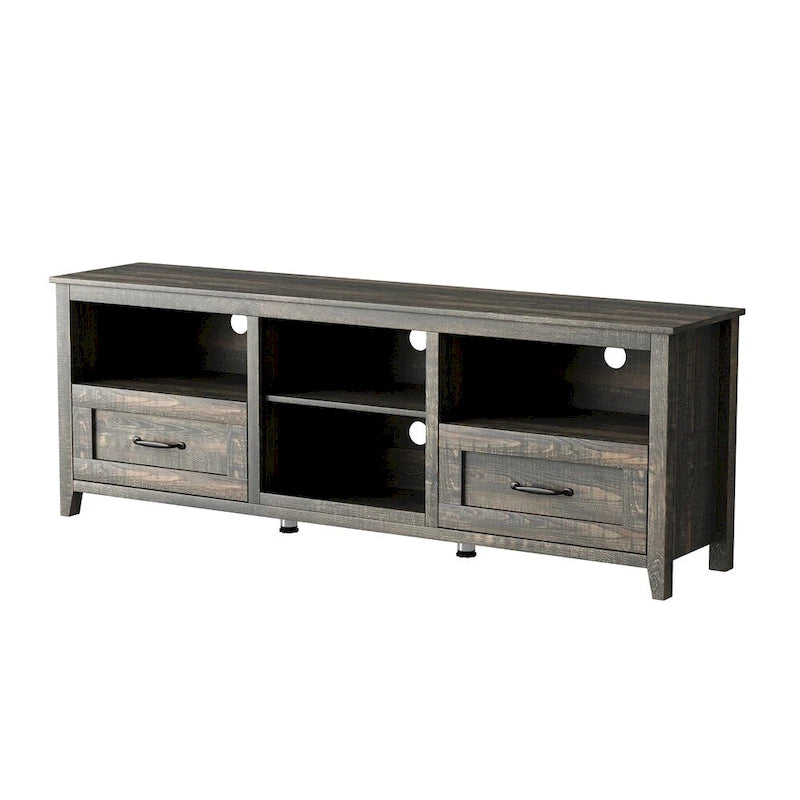 70 Inch Length TV Stand with 2 Drawers and 4 Storage Compartment
