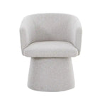 24 Inch Accent Dining Chair, Cushioned Seat and Windsor Back, Gray Linen