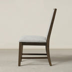 Roundhill Furniture Aberll Solid Wood Upholstered Dining Chairs, Set of 2, Gray