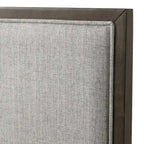 Roundhill Furniture Aberll Solid Wood Upholstered Dining Chairs, Set of 2, Gray