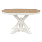 Retro Functional Extendable Dining Table with a 12 Leaf for Dining Room