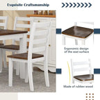 Table de salle à manger rectangulaire 60" style campagnard avec 4 chaises rembourrées et un banc