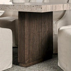 Table à manger Ollie 82 en stratifié travertin de Kosas Home, coloris marron